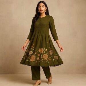 Lavendula Dark  Green  kurta