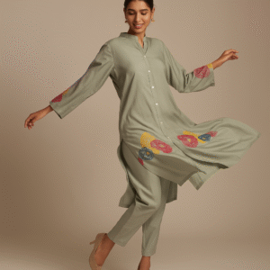 Lavendula Light green kurta