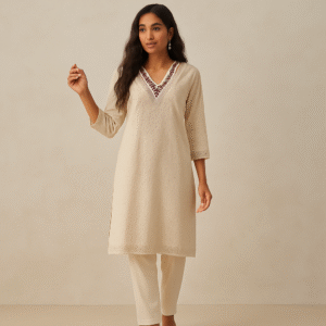 Kavendula White kurta