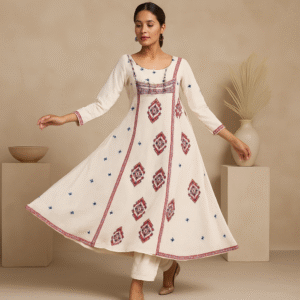 Lavendula White kurta set