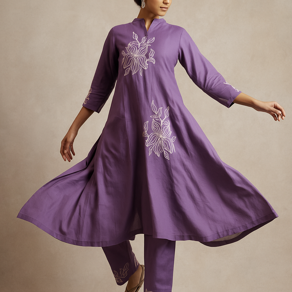 Lavendula purple kurta - Image 3