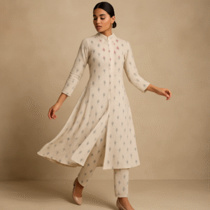Lavendula White Kurta