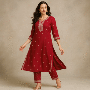 Lavendula Maroon Kurta set