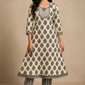 Lavendula white Kurta