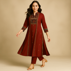 Lavendula Maroon kurta