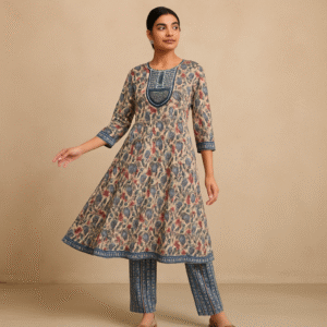 Lavendula white kurta