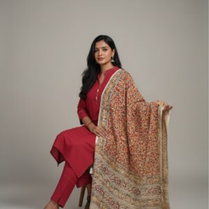 Srivalli Collections Red colour 3 piece set