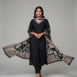 Srivalli Collections Black color 3 piece set