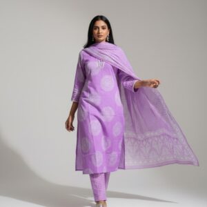 Srivalli Collections Lavendula color 3piece set