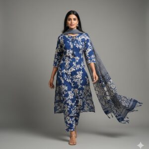 Srivalli Collections Blue color 3piece set