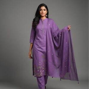 Srivalli Collections Lavendula colour 3piece set