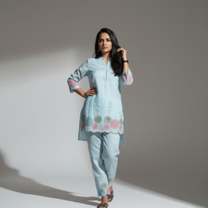 Srivalli Collections Light blue colour cord set