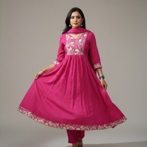 Srivalli Collections pink 3piece set