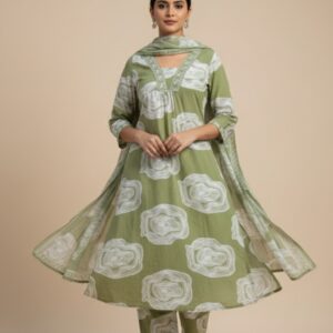 Srivalli Collections Light green 3piece set