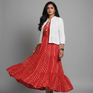 Srivalli Collections pink Frock