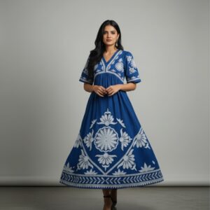 Srivalli Collections blue colour frock