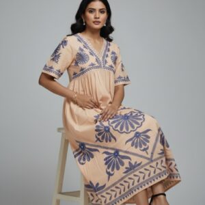 Srivalli Collections Light orange frock