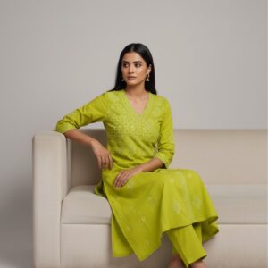 Srivalli Collections green cord set