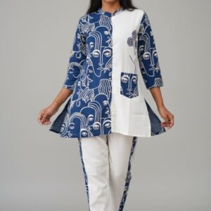 Srivalli collections blue cord set